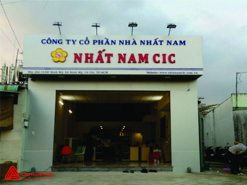 Làm bảng hiệu công ty bất động sản tại Củ Chi